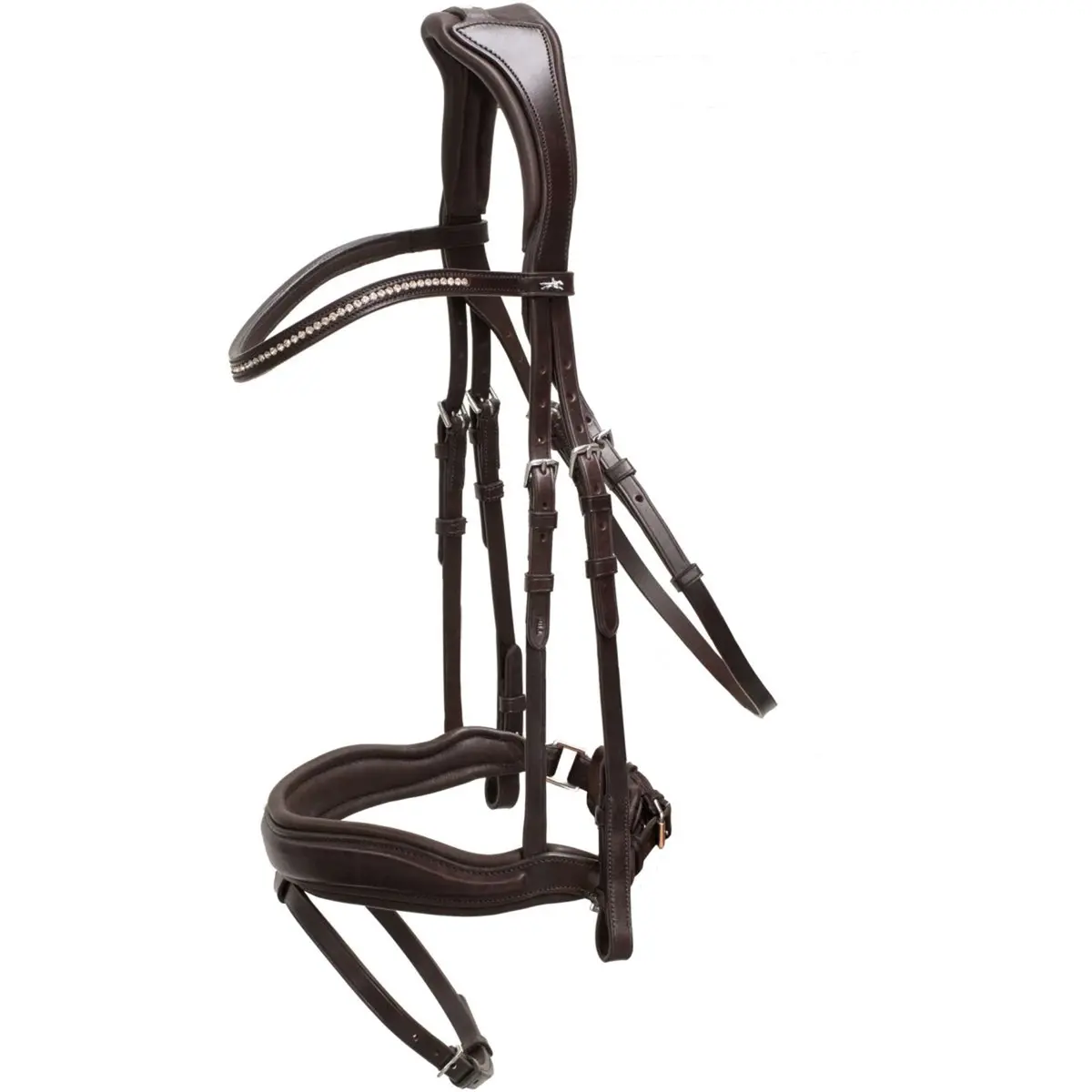 Schockemöhle Hoofdstel Premium Sports Stanford Espresso/Zilver 1
