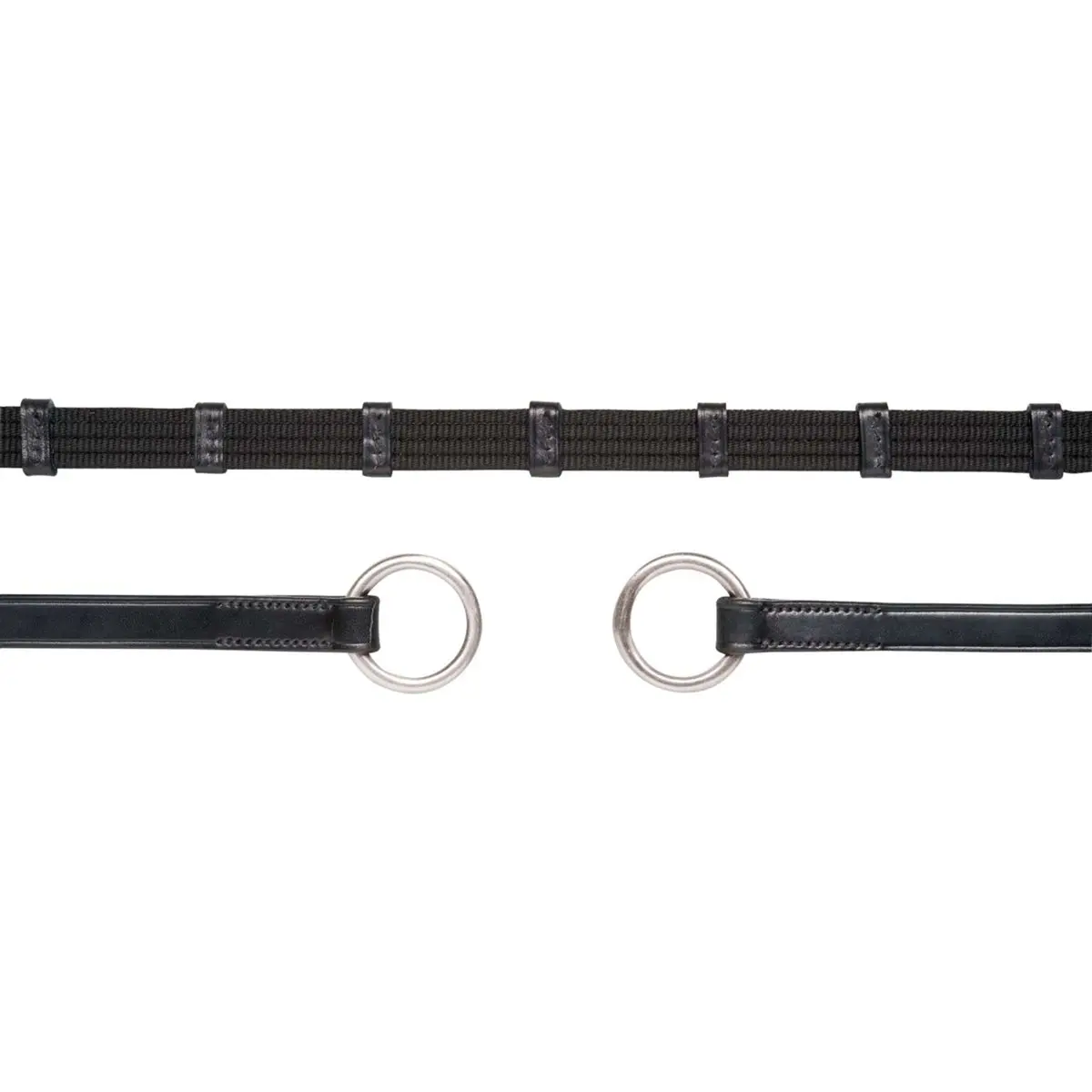 Schockemöhle Teugels Met Stops En Ring Zwart/Zilver 1