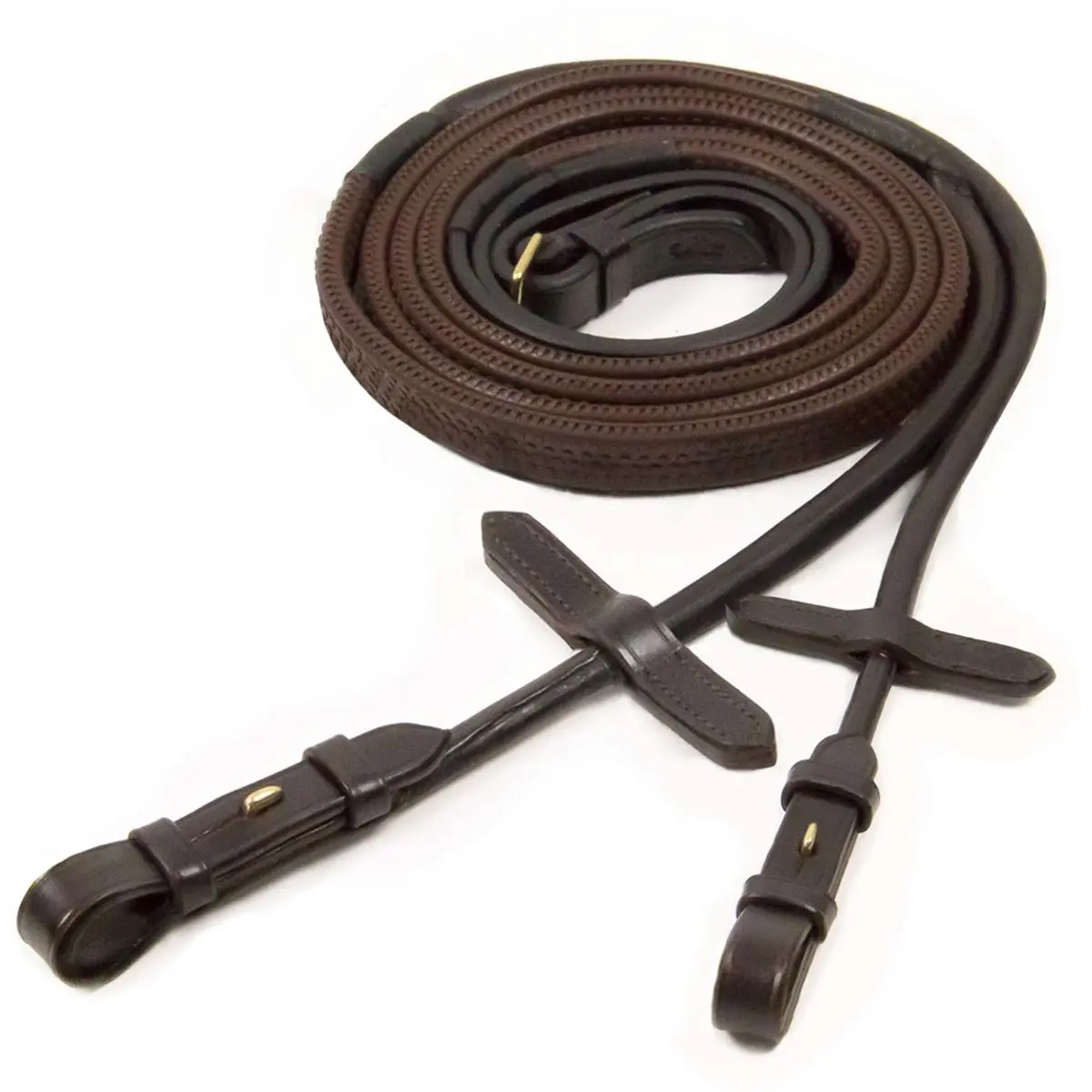 Schockemöhle Teugels Premium Rubber Donkerbruin/Goud 1
