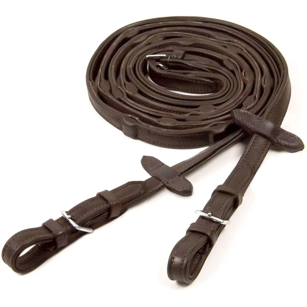 Schockemöhle Teugels Durasoft Grip Rubber Donkerbruin/Zilver 1