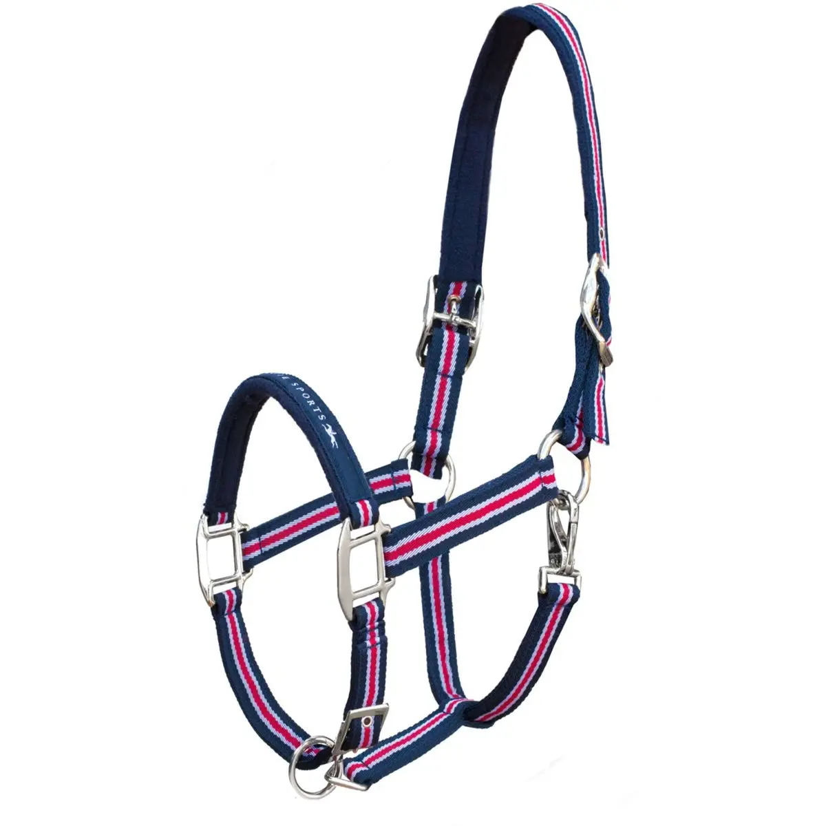 Schockemöhle Halster Memphis Nylon Navy/Rood/Stripe 1