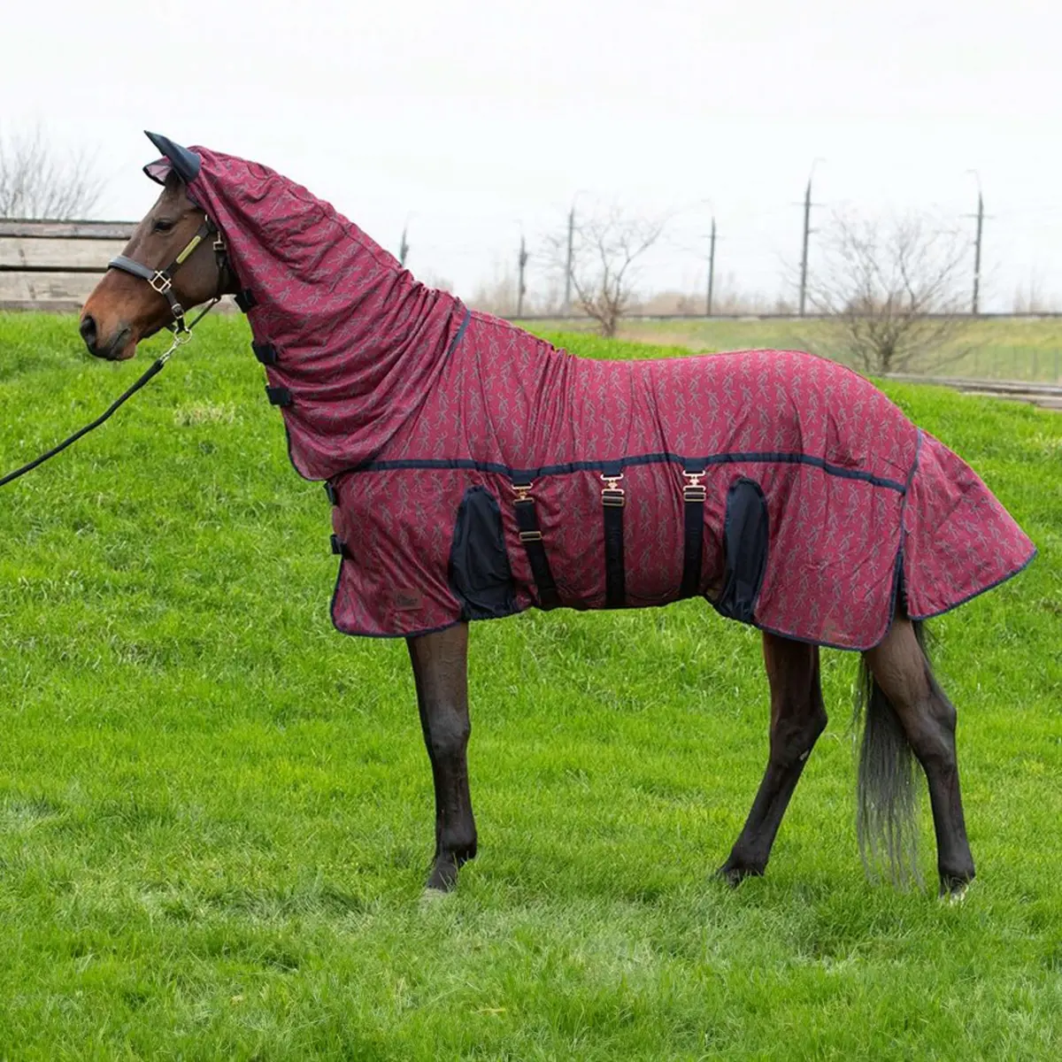 Harry's Horse Vliegendeken Mesh Superior Bordeaux 1
