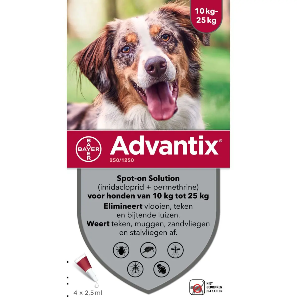 Advantix 250/1250 Spot-On Hond 10-25Kg 1