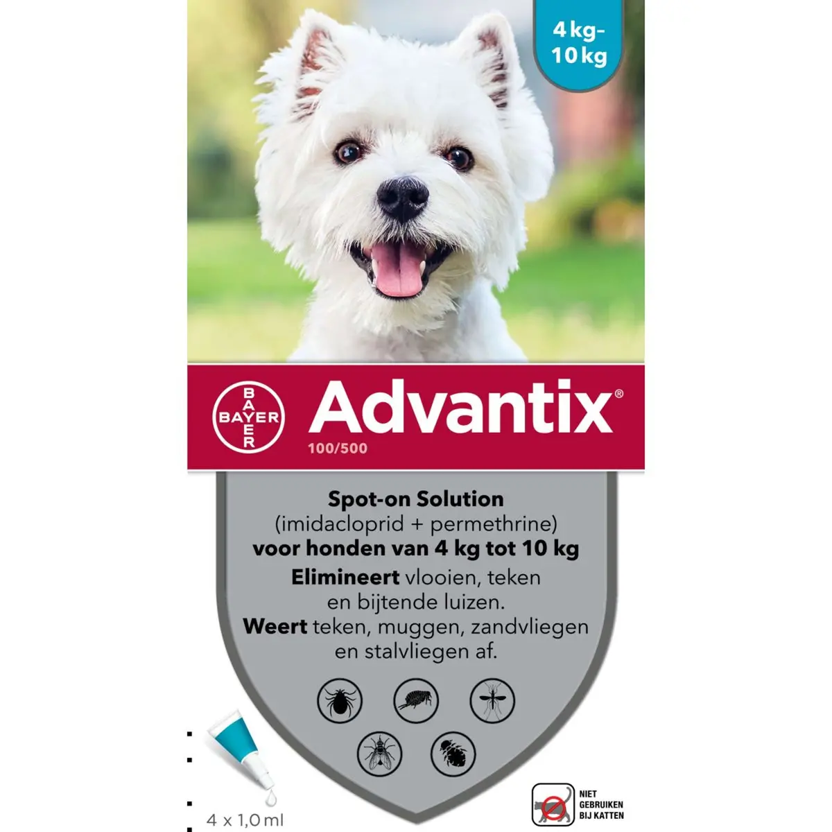Advantix 100/500 Spot-On Hond 4-10Kg 1