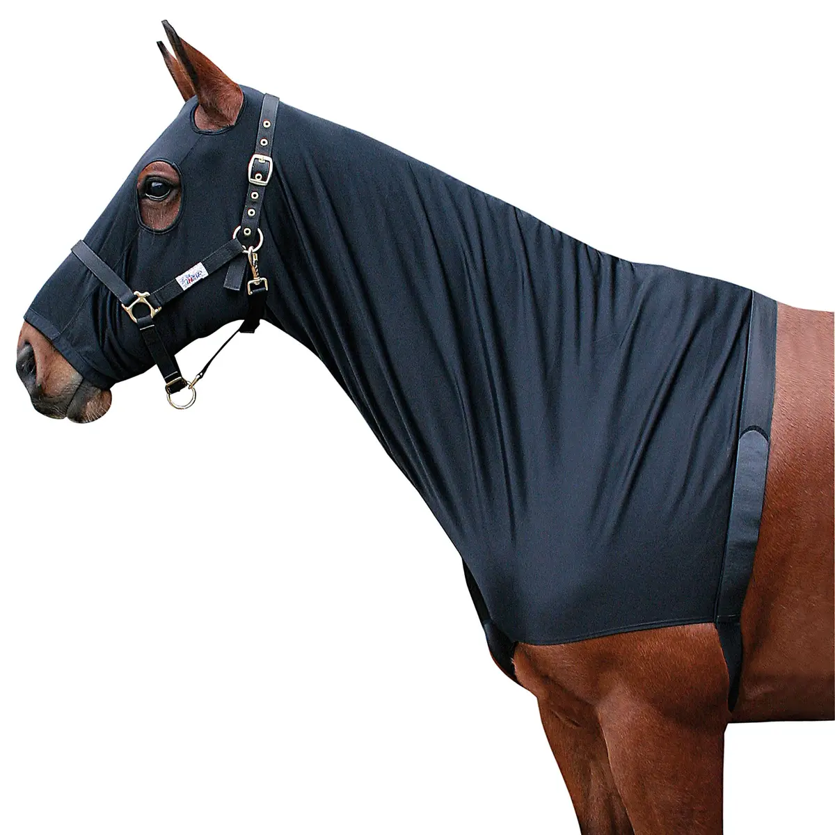 Harry's Horse Lycra Borstbeschermer Met Hoofdkap Zwart 1