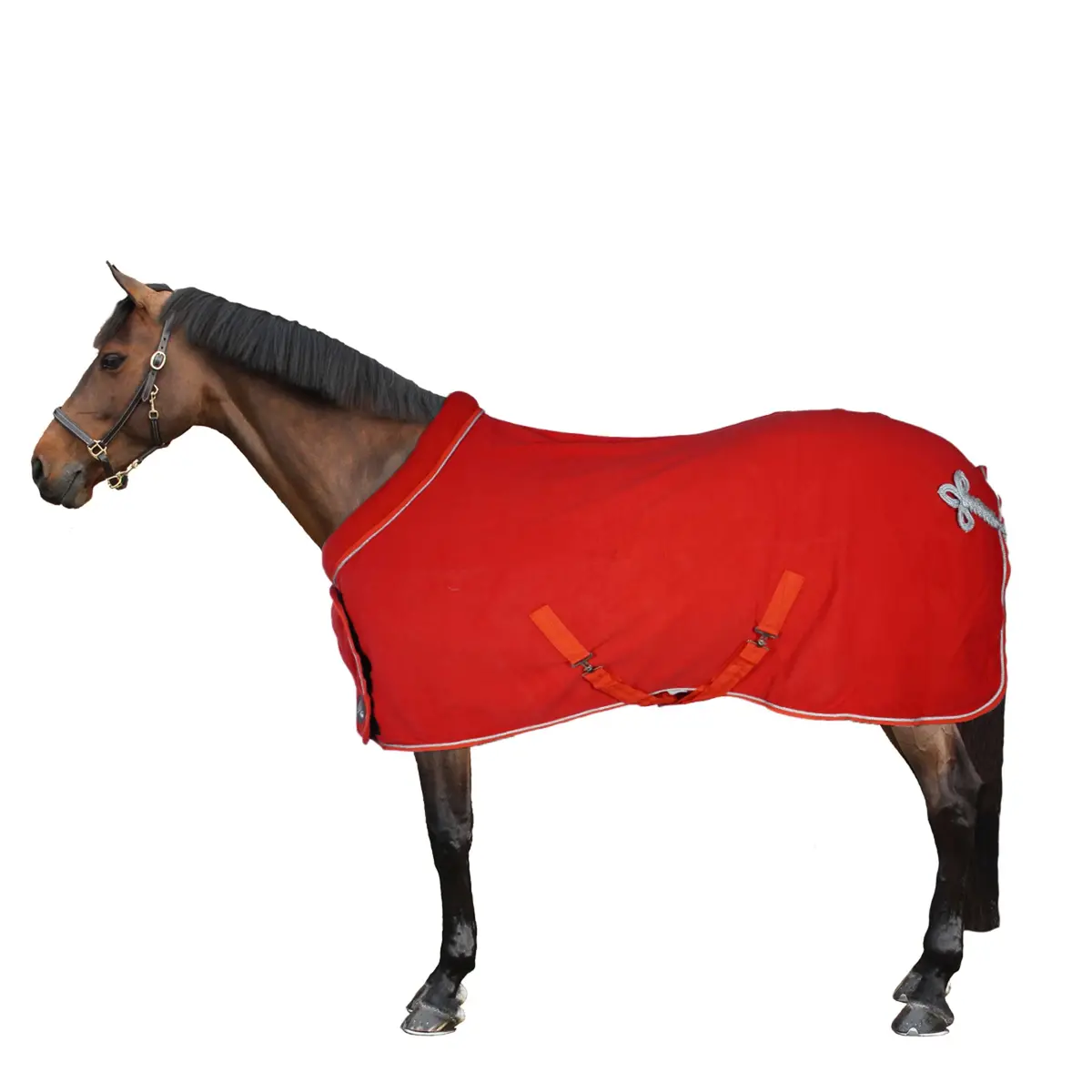 Hkm Fleecedeken Met Kraag Rood 1
