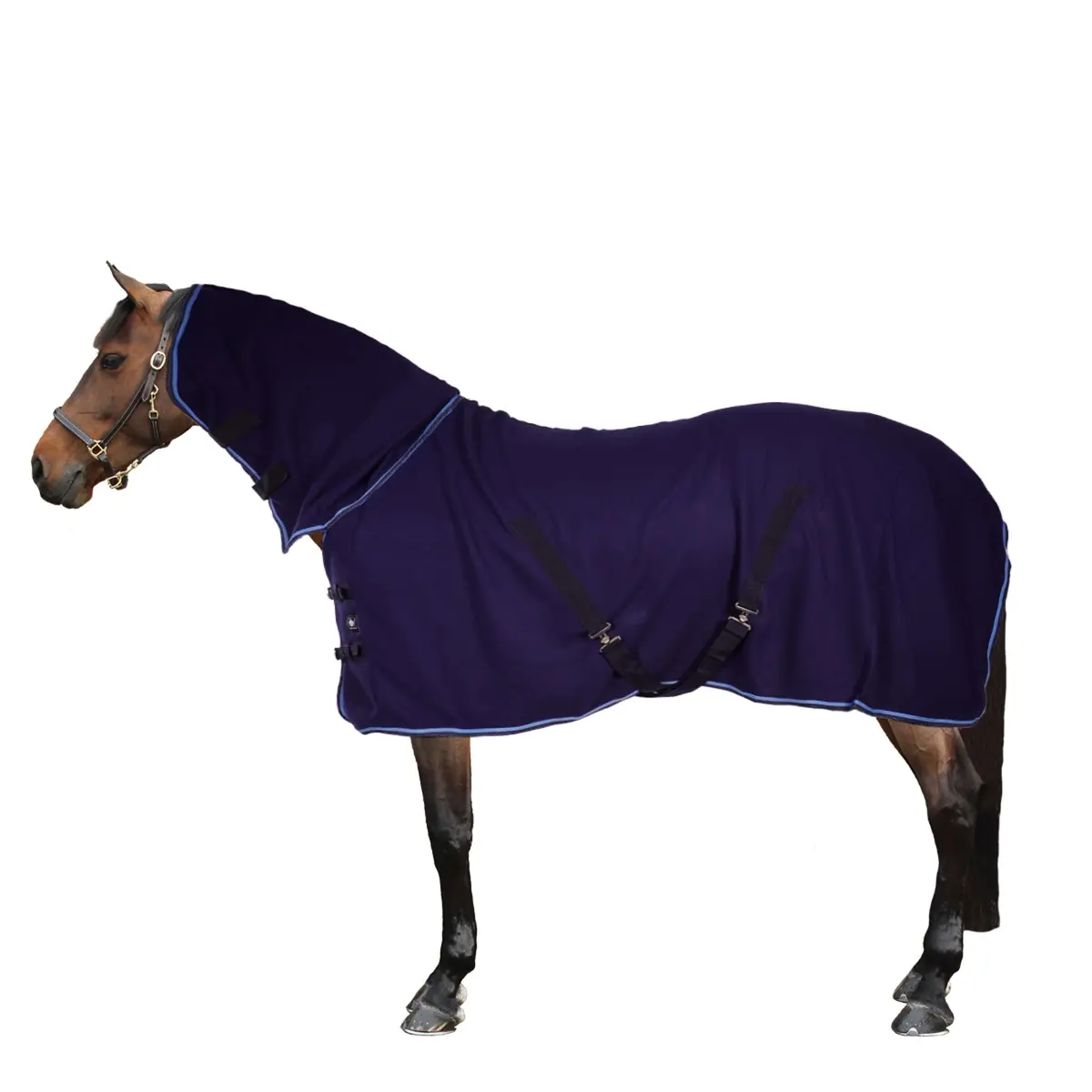Riding World Fleecedeken Combo Navy/Blauw 1