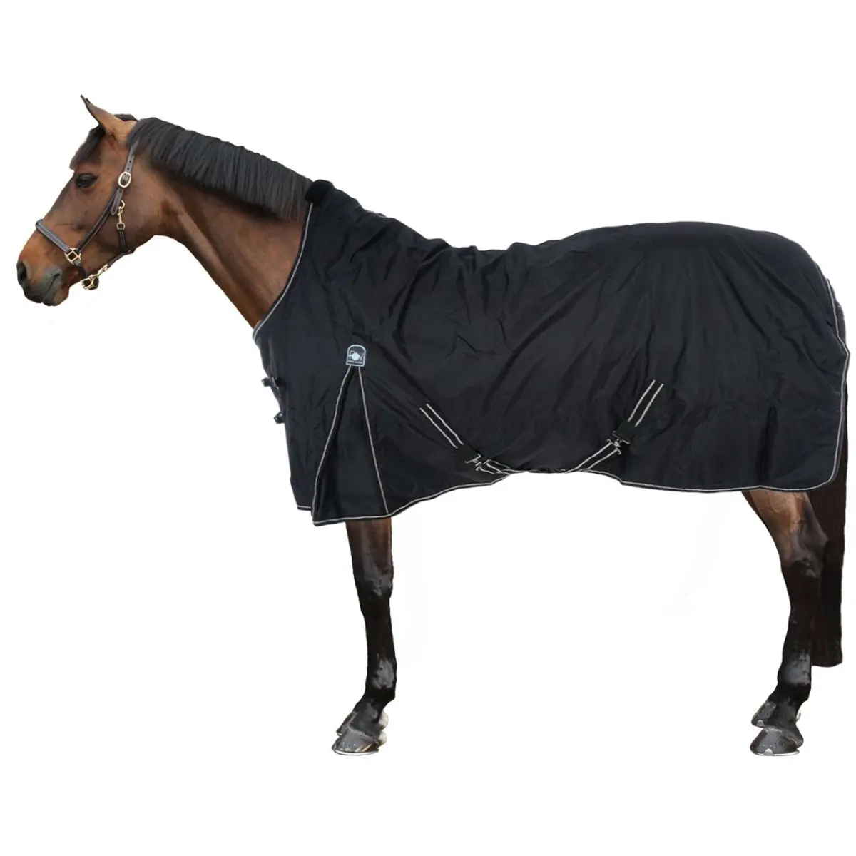 Riding World Regendeken Oxford 300D Fleece Voering 0G Zwart 1