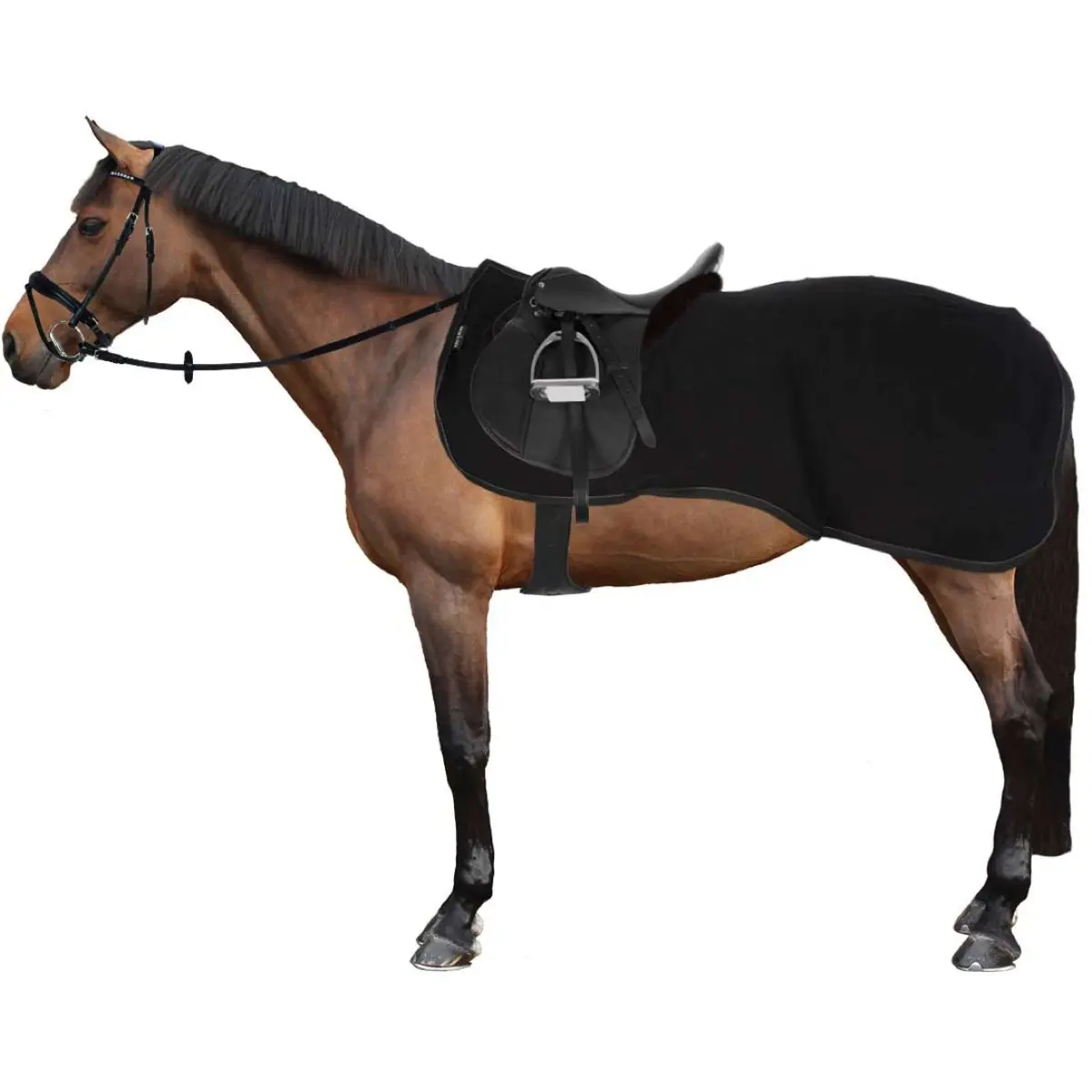 Equithème Uitrijdeken Teddy Fleece Zwart 1
