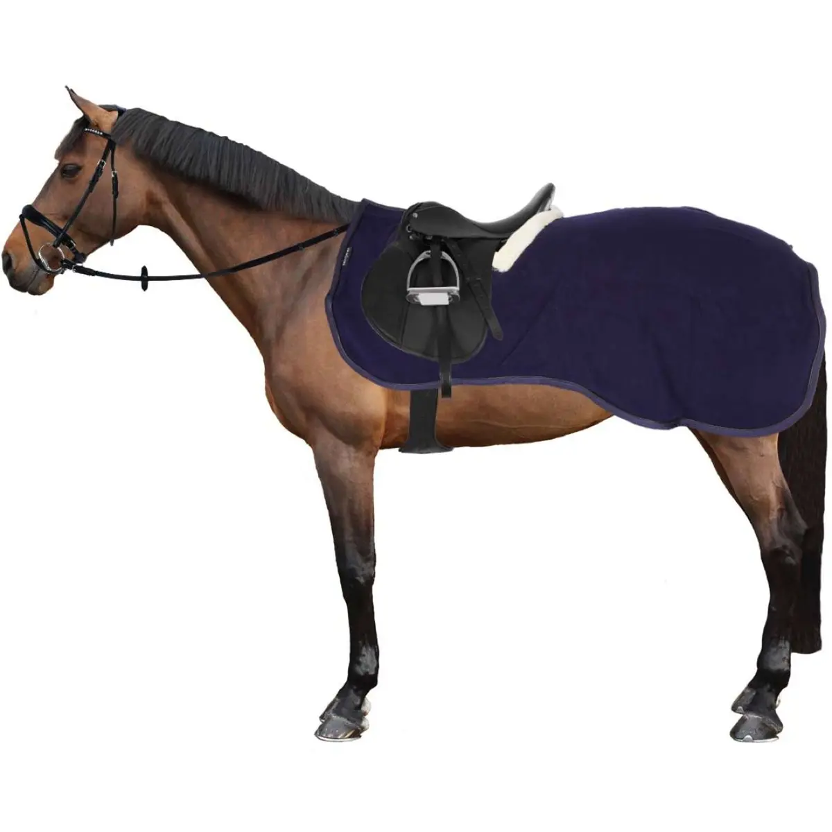 Equithème Uitrijdeken Teddy Fleece Navy 1