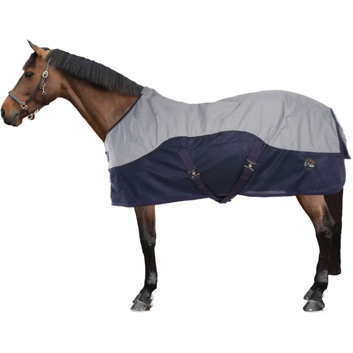 Hkm Vliegendeken Rain Donkerblauw/Grijs 1