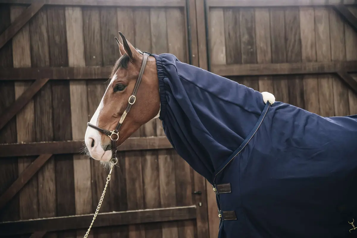 Kentucky Horse Scarf Cooler Fleece Navy 1