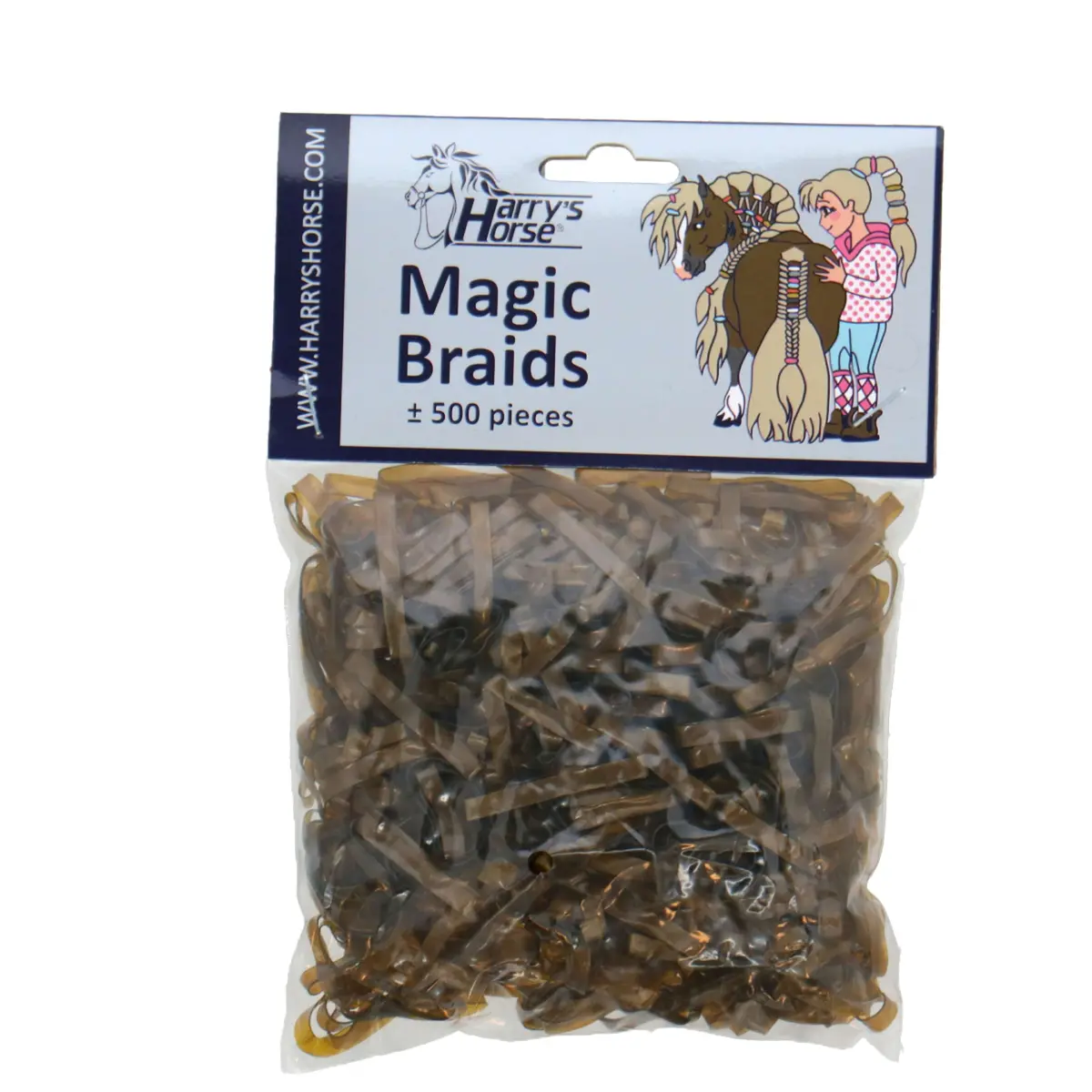 Harry's Horse Haarelastiekjes Magic Braids Zakje Goud 1