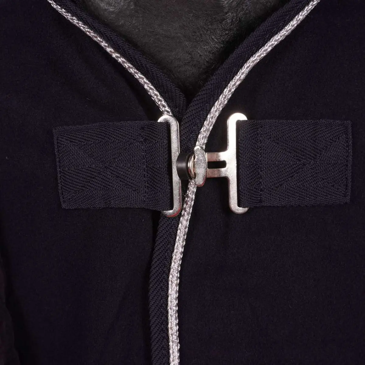 Hkm Fleecedeken Met Kraag Donkerblauw 3