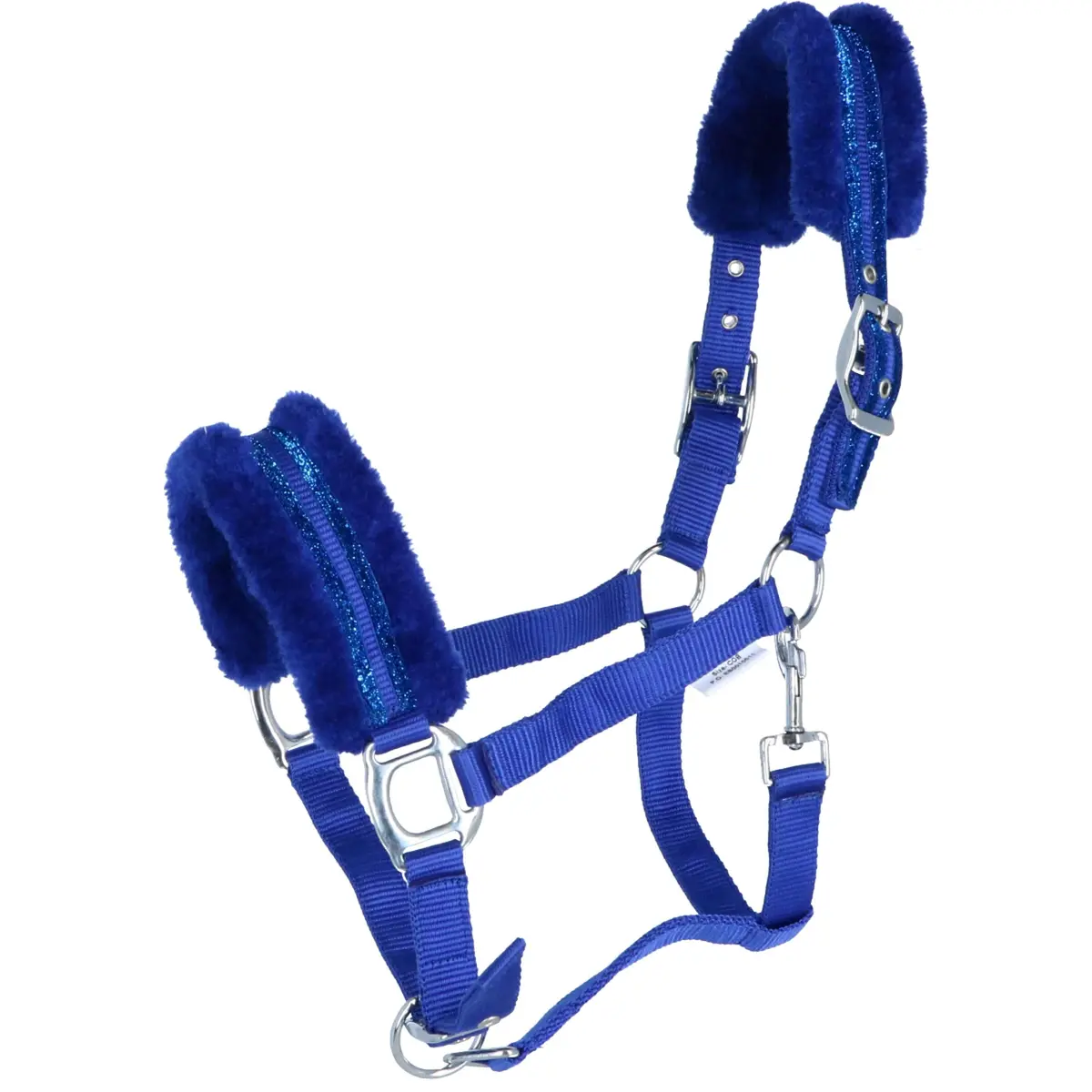 Hkm Nylonhalster Glitter Polarfleece Voering Kobaltblauw 1
