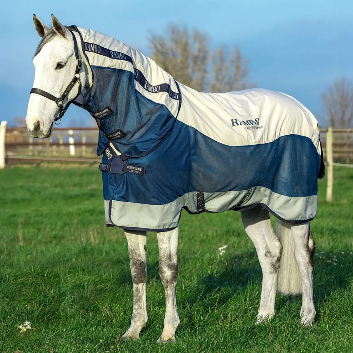 Rambo Summer Series Turnout 0G Navy/Grey 1
