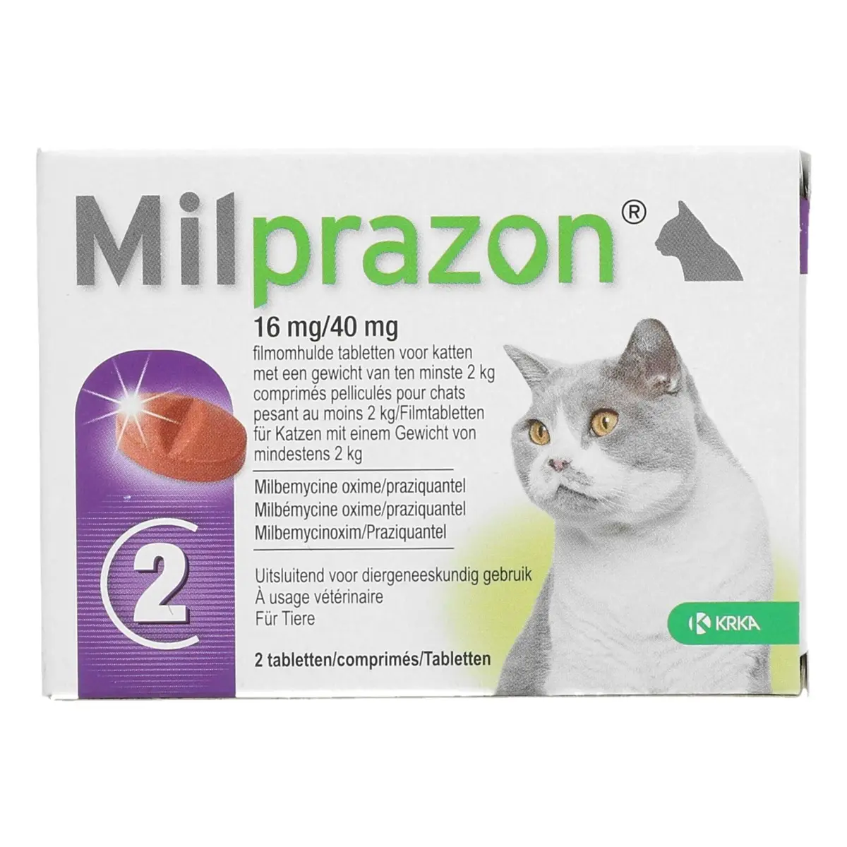 Milprazon Ontwormingsmiddel Kat 16Mg 2