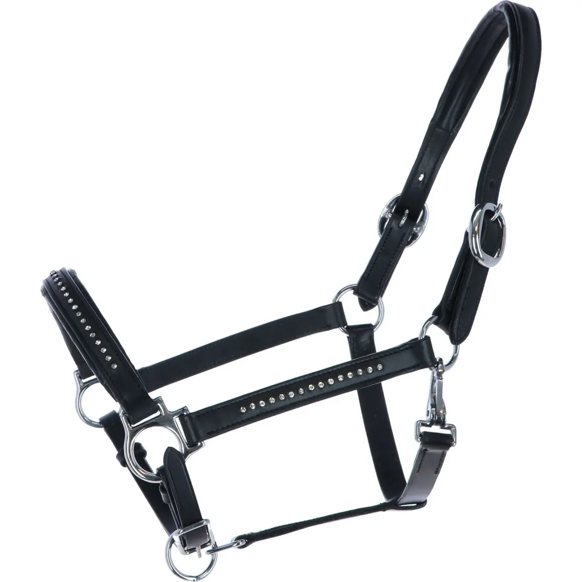 Harry's Horse Halster Leder Finesse Crystal Zwart 1