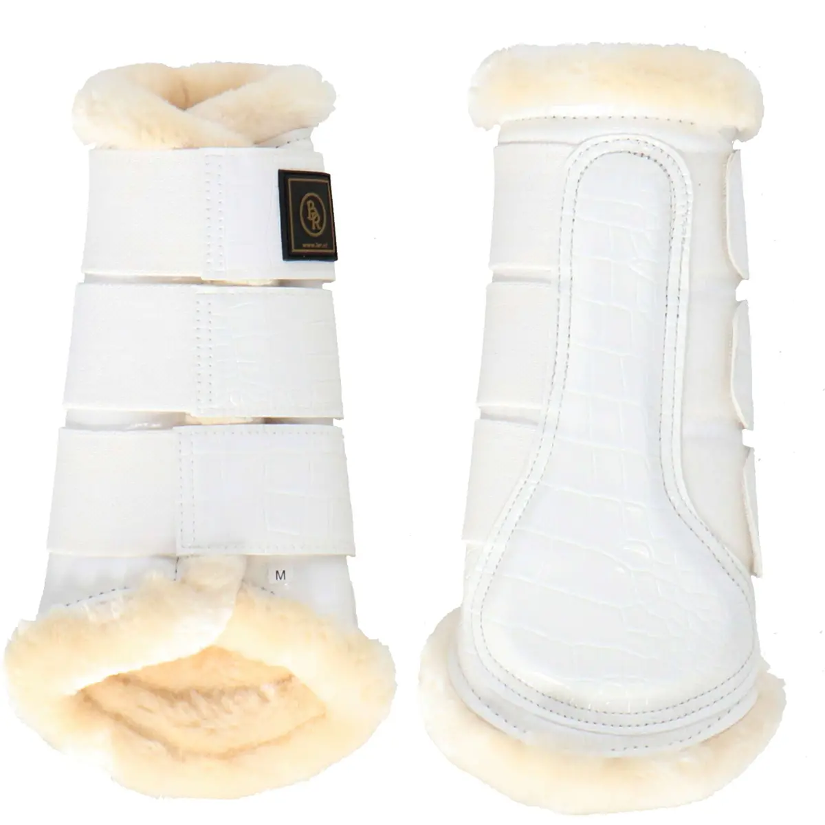 Br Beenbeschermers Majestic Lacquer Sheepskin Wit 2