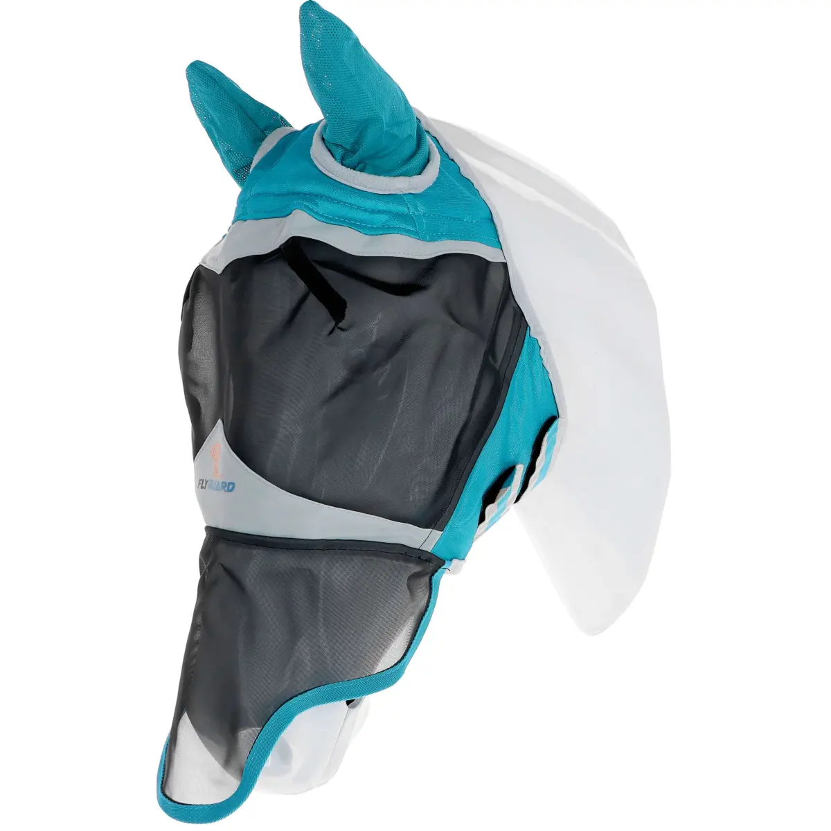 Shires Vliegenmasker Met Oren & Neus Fine Mesh Teal 1