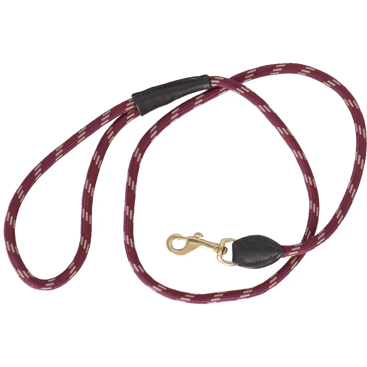 Weatherbeeta Dog Lead Rope Leather Burgundy/Brown 1