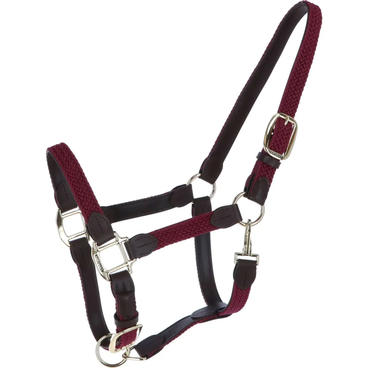 Kentucky Halster Gevlochten Nylon Bordeaux 1