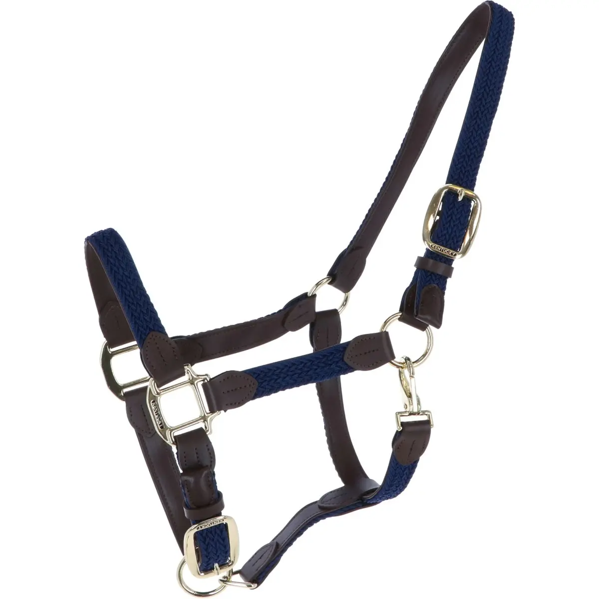 Kentucky Halster Gevlochten Nylon Navy 1
