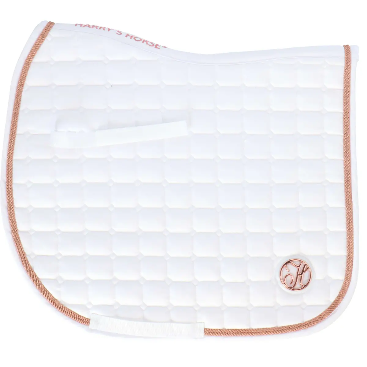 Harry's Horse Zadeldekje Reverso Logo Competition Veelzijdigheid Wit/Rosegold 1