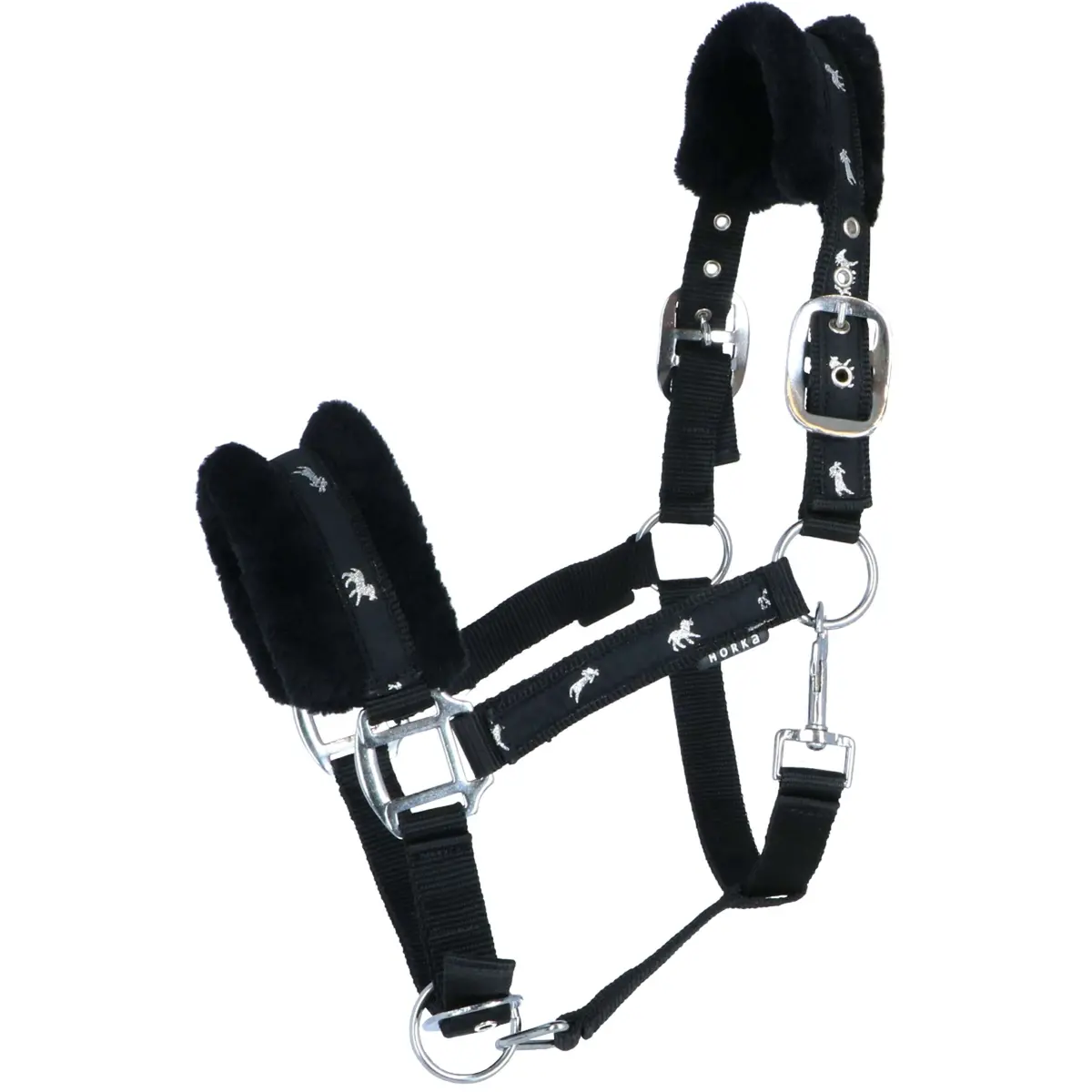 Horka Halster Plush Zwart 1