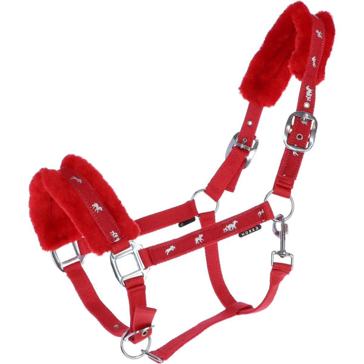 Horka Halster Plush Rood 1