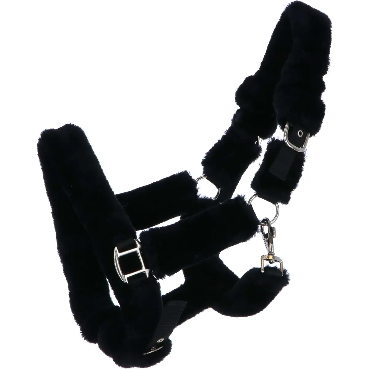 Horka Halster Met Bont Bescherming Zwart 1