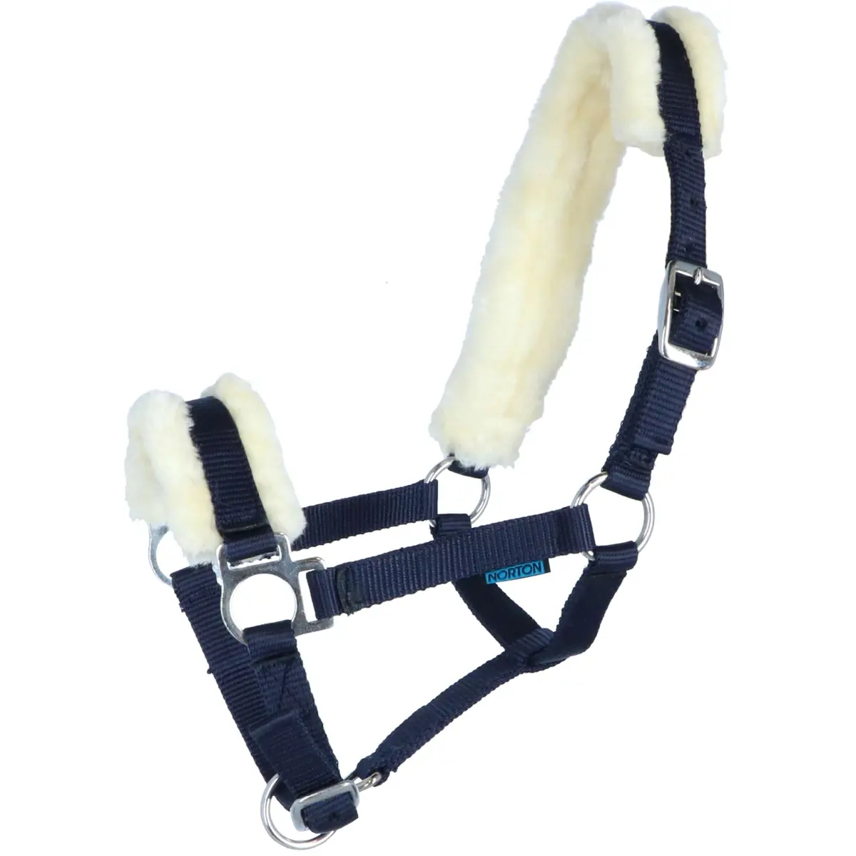 Norton Halster Met Synthetisch Schapenvacht Navy 1