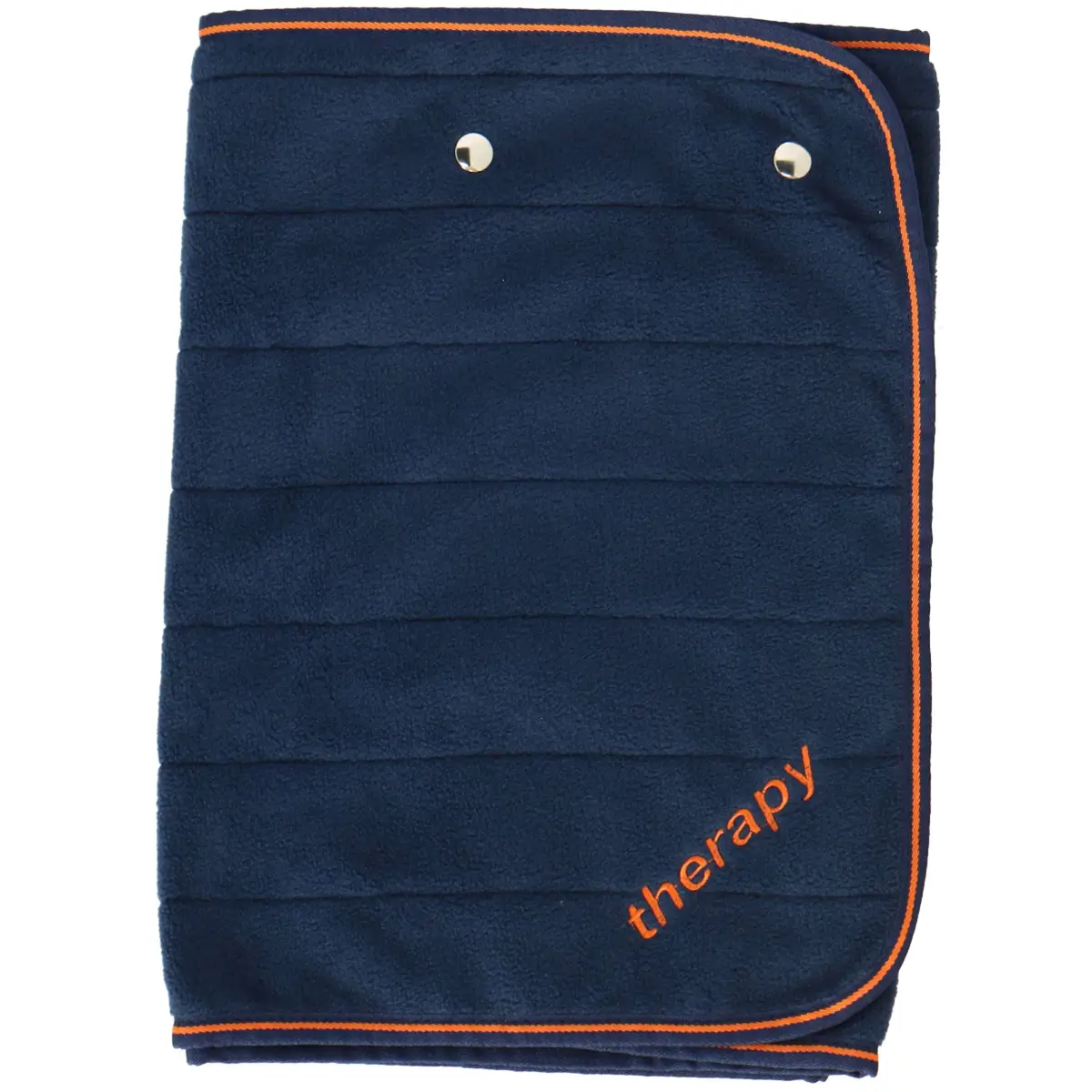 Bucas Fleece Shawl Therapy Navy/Orange 1