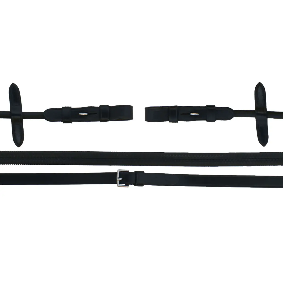 Schockemöhle Teugels Premium Rubber Zwart/Zilver 1