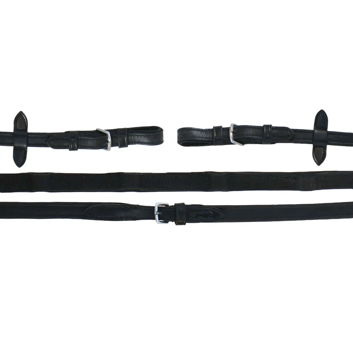 Schockemöhle Teugels Durasoft Grip Rubber Zwart/Zilver 1
