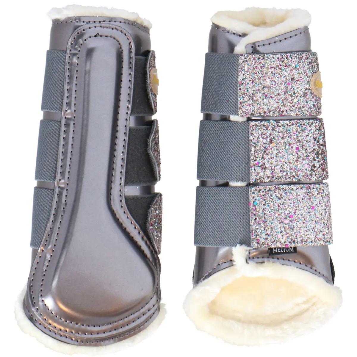Hb Showtime Beenbeschermers Gold Rush Glitter Grijs 1