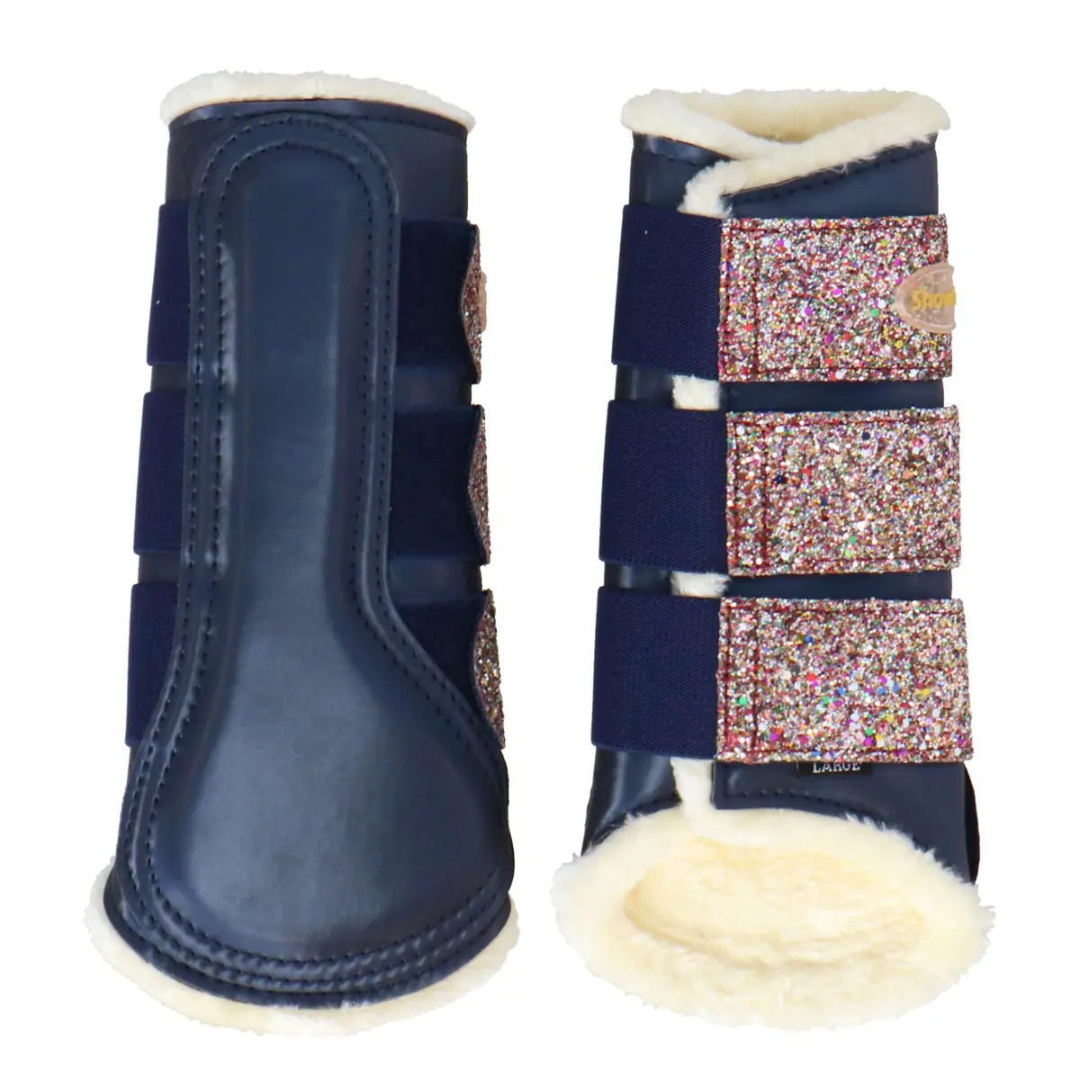Hb Showtime Beenbeschermers Gold Rush Glitter Navy 1