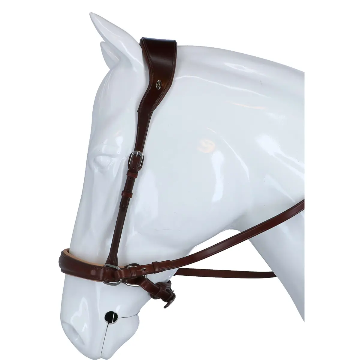 F.R.A. Bitloos Hoofdstel Alizée Mistral Side Pull Rubber Gripteugels Beige 1