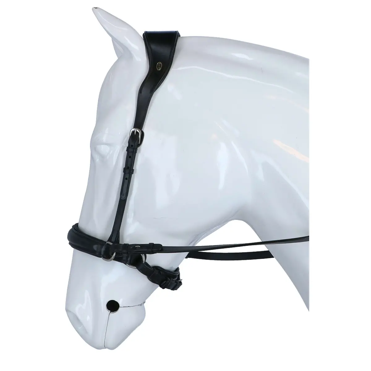 F.R.A. Bitloos Hoofdstel Alizée Mistral Side Pull Rubber Gripteugels Zwart 1