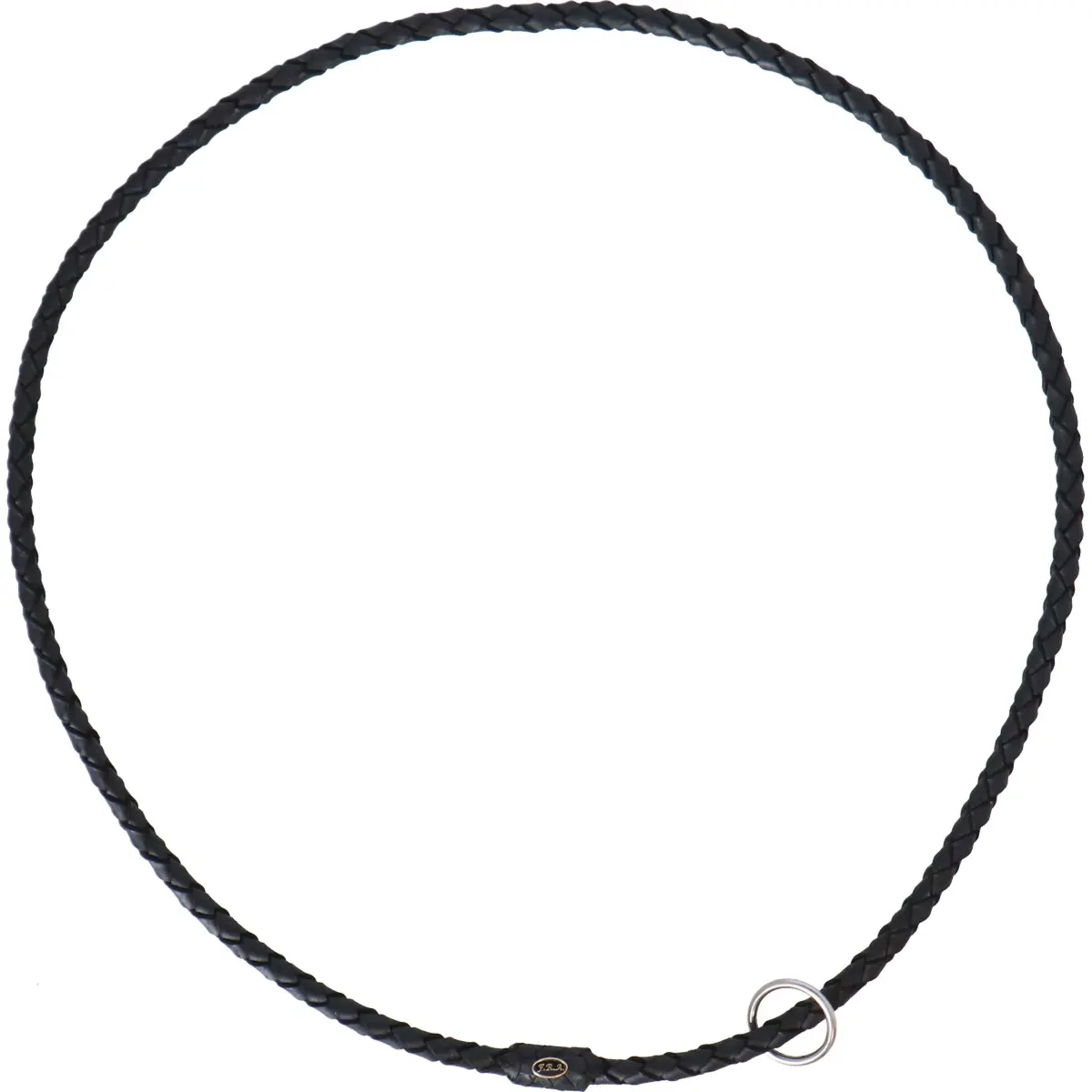 F.R.A. Cordeoring Kripton Cordeo Leder Rond Gevlochten Zwart 1