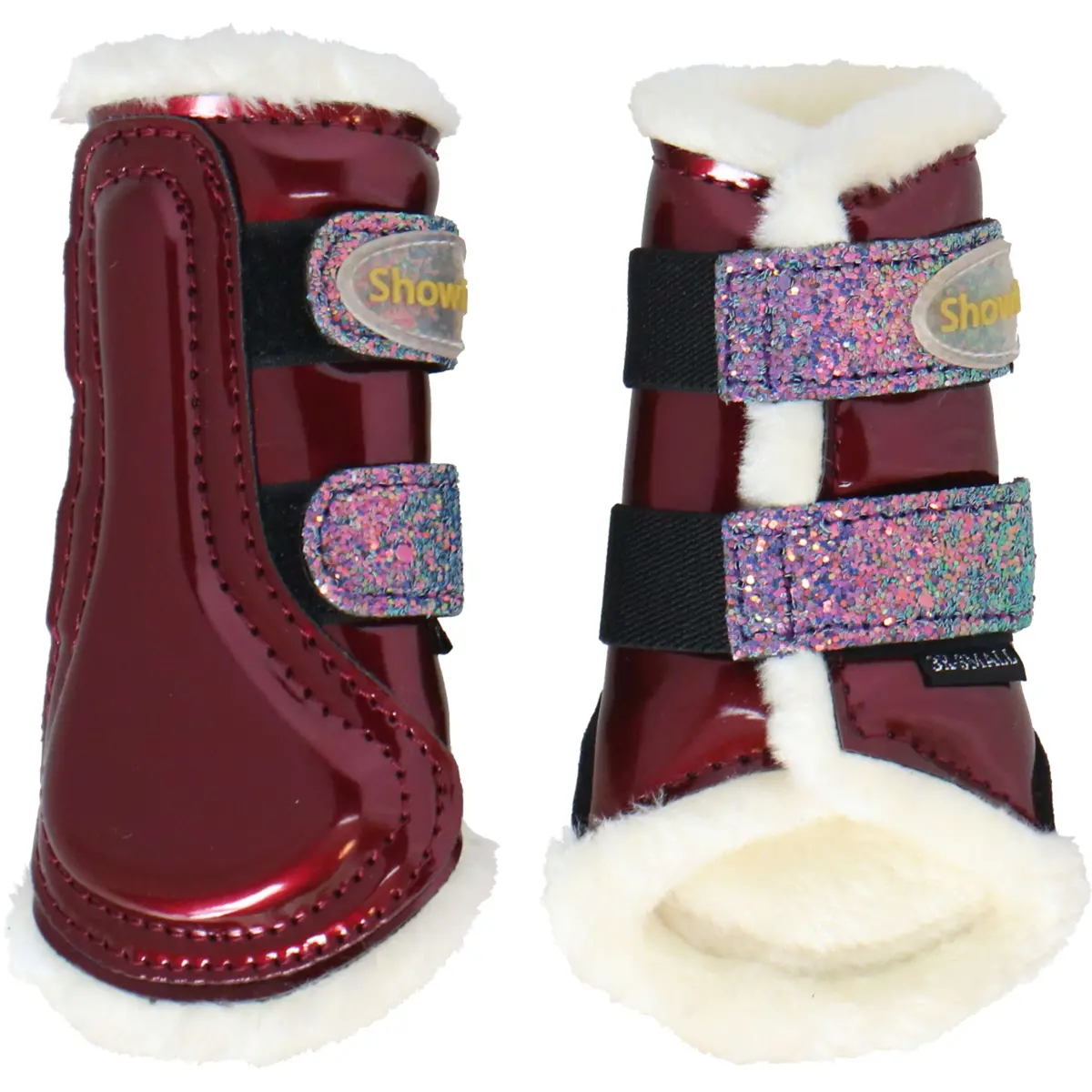 Hb Showtime Beenbeschermers Gold Rush Glitter Little Sizes Burgundy 1