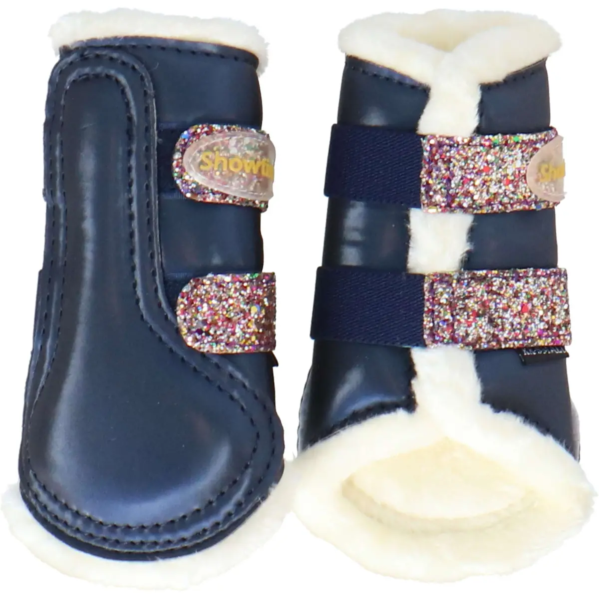 Hb Showtime Beenbeschermers Gold Rush Glitter Little Sizes Navy 1