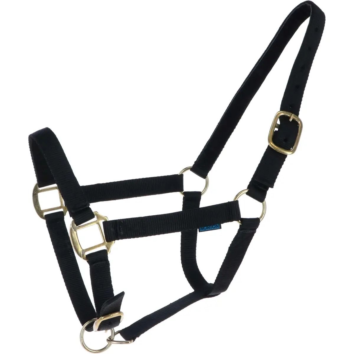 Norton Halster Nylon Met Leer Gevoerd Zwart 1