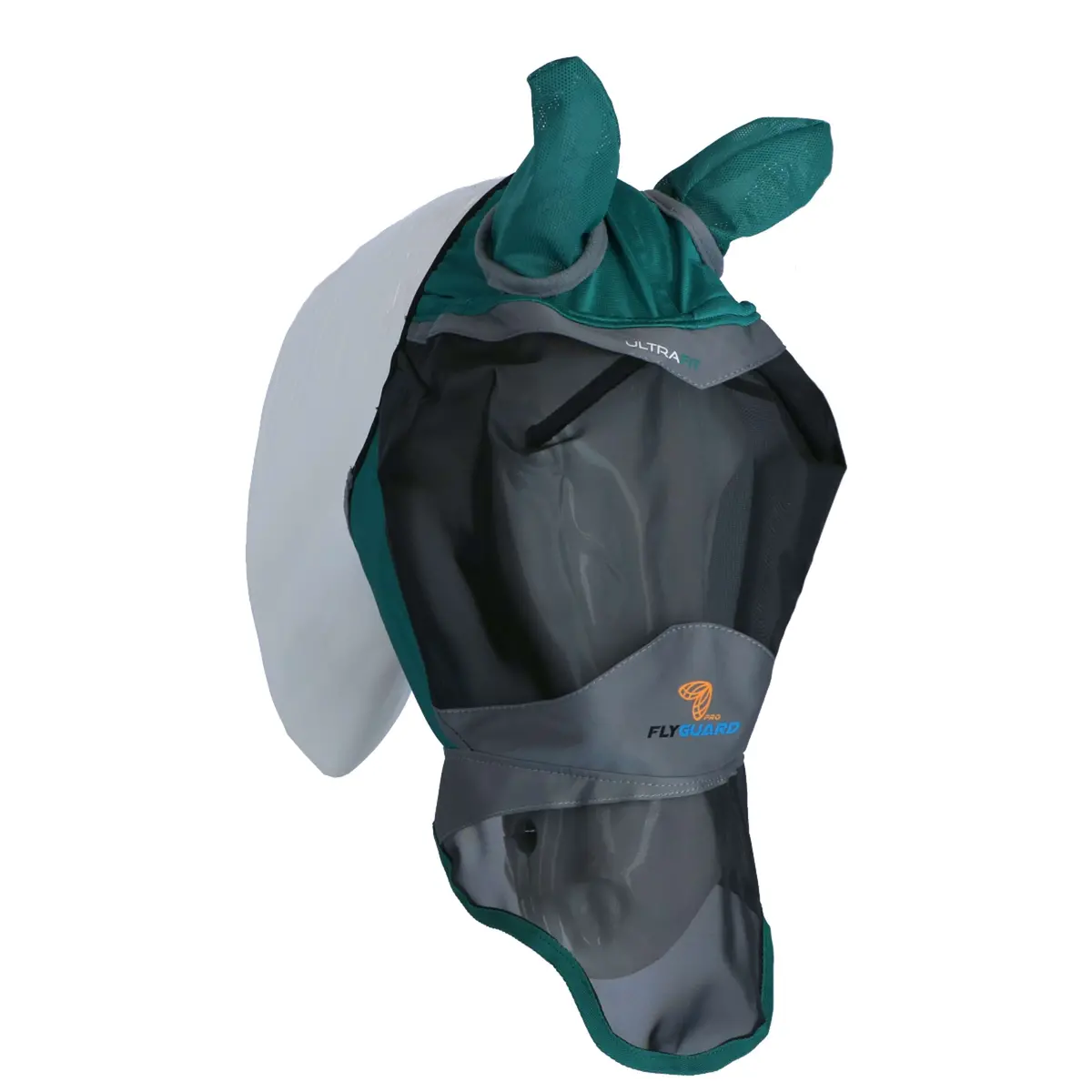Shires Vliegenmasker Deluxe Met Oren En Neus Groen 1
