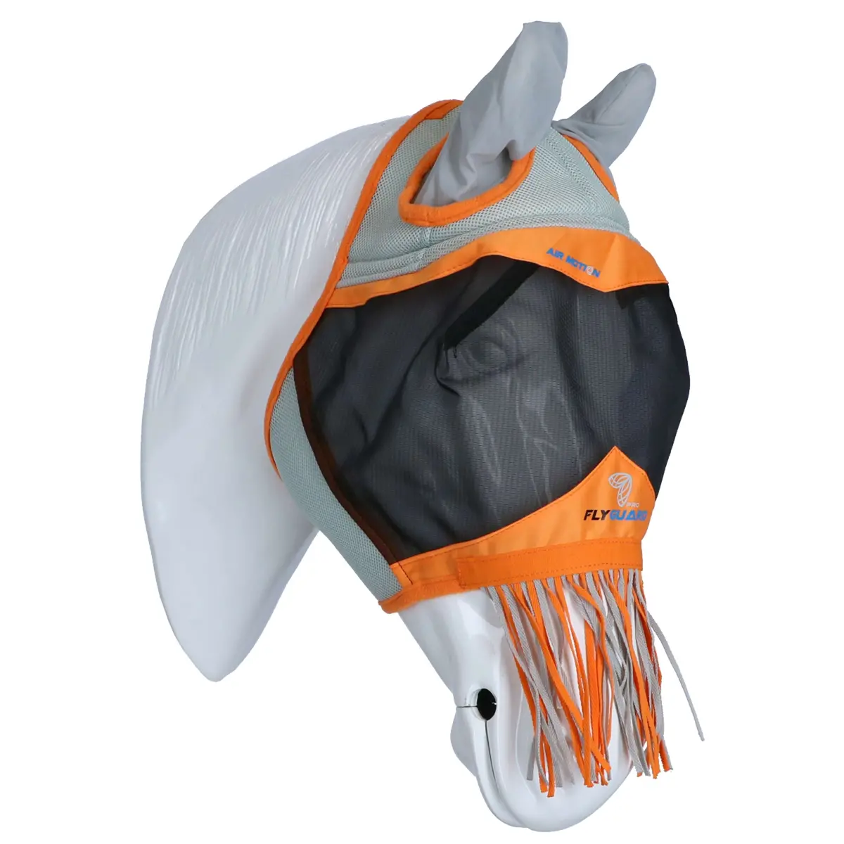 Shires Vliegenmasker Air Motion Met Oren En Franjes Oranje 1