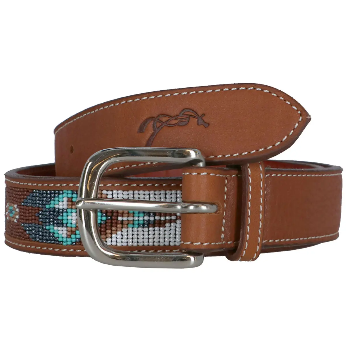 Pénélope Riem Pearl Cognac/Turquoise 1