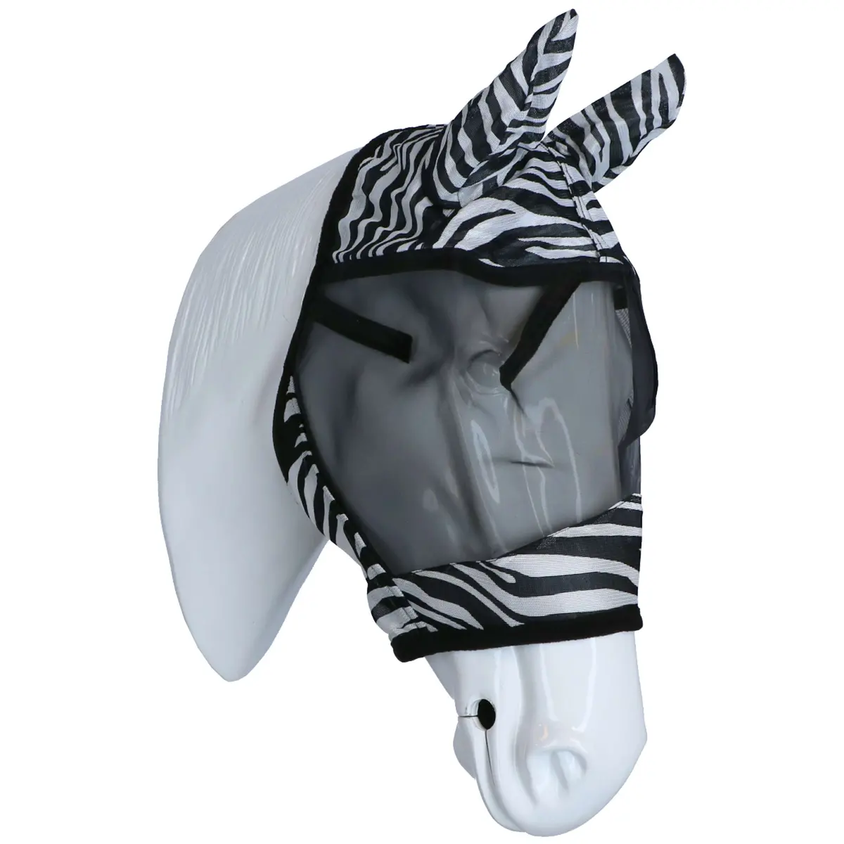 Rugbe By Covalliero Vliegenmasker Met Oorbedekking Zwart Zebra 1