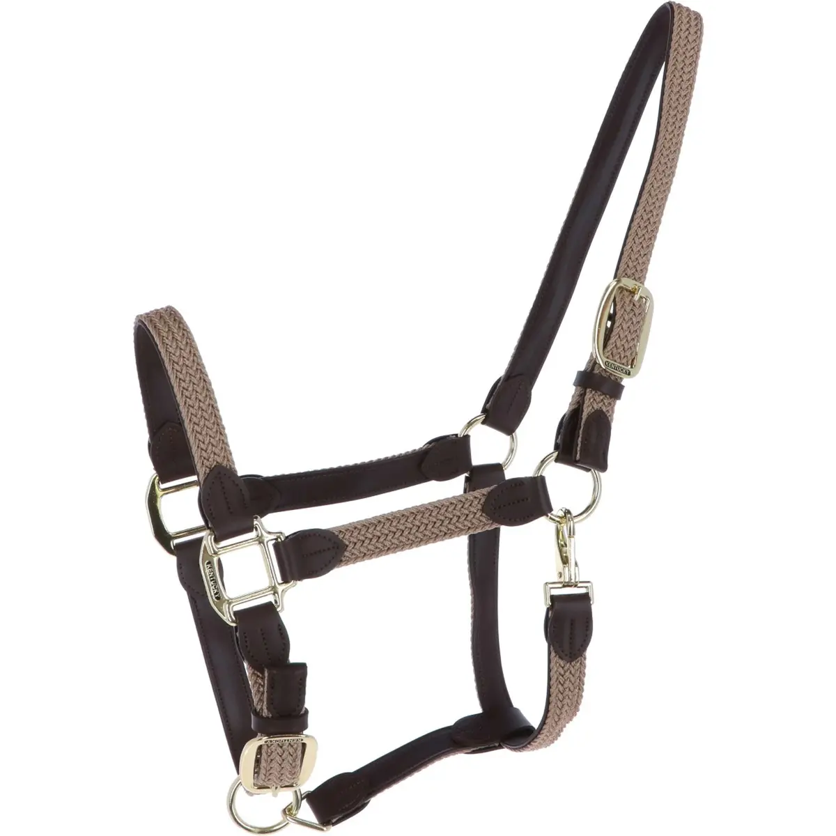 Kentucky Halster Gevlochten Nylon Beige 1