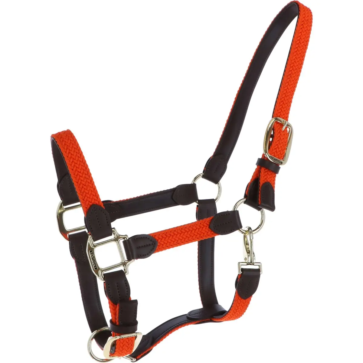 Kentucky Halster Gevlochten Nylon Oranje 1