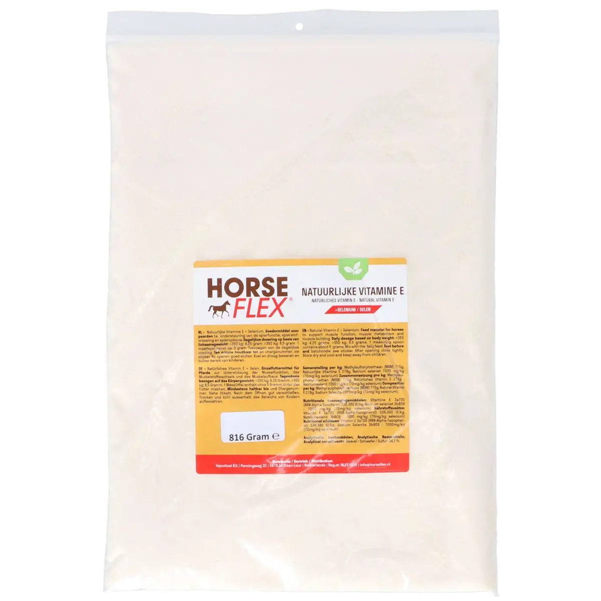 Horseflex Natuurlijke Vitamine E + Selenium Navul 1